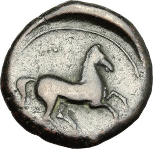 reverse: Punic Sicily. AE, 300-264 BC