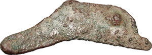 obverse: Skythia, Olbia. AE dolphin shaped proto-money, 5th century BC