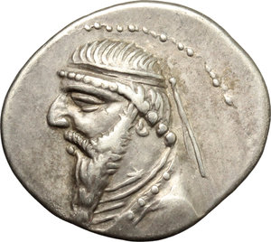 obverse: Kings of Parthia.  Mithridates II (123-88 BC).. AR Drachm, Ecbatana mint