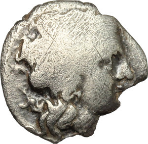 obverse: Central and Southern Campania, Neapolis. AR Triobol, 300-275 BC