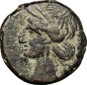 obverse: Zeugitania, Carthage. AE, 221-210 BC