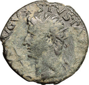 obverse: Tiberius (14-37).. AE As, 15-16
