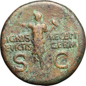 reverse: Gaius (Caligula) (37-41).. AE Dupondius, 37-41