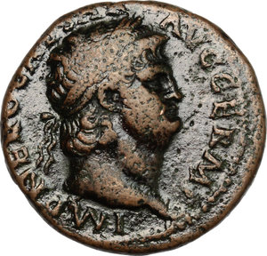 obverse: Nero (54-68).. AE As, 62-68