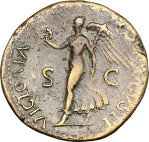 reverse: Nero (54-68).. AE Dupondius, Lugdunum mint, 62-68