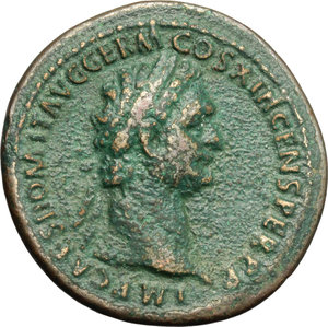 obverse: Domitian (81-96).. AE As, 87 AD