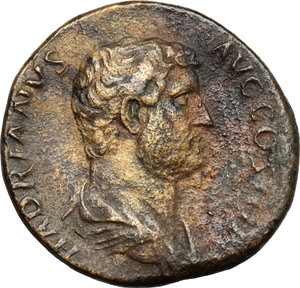 obverse: Hadrian (117-138).. AE Sestertius, 134-138