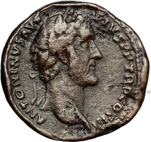 obverse: Antoninus Pius (138-161).. AE As, 140-144