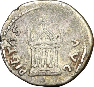 reverse: Faustina I (died 141 AD).. AR imitation denarius, 141 AD