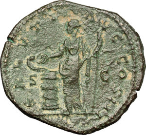 reverse: Marcus Aurelius (161-180).. AE Dupondius, 168-169