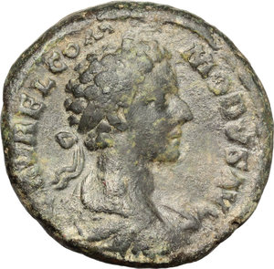 obverse: Commodus (177-193).. AE As, 179 AD