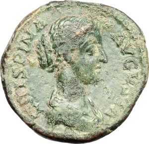 obverse: Crispina, wife of Commodus (died 183 AD).. AE Dupondius, 178-191