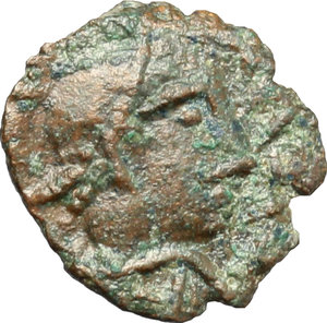 obverse: Vandals, Gaiserich in the name of Theodosius II (428-477). AE Nummus, Carthage mint, 408-450