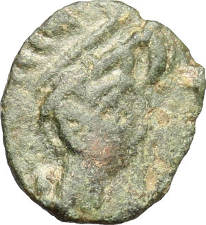 obverse: Vandals in North Africa. Thrasamund (496-523).. AE Nummus, Carthage mint, 496-523