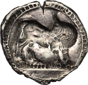 reverse: Southern Lucania, Sybaris. AR Drachm, 550-510 BC: