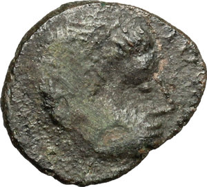 obverse: Ostrogothic Italy, Theoderic (493-526) (?). AE Nummus, Rome mint, 493-526