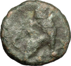 reverse: Ostrogothic Italy, Baduila (541-552).. AE 2 1/2 Nummi, Rome mint, 541-552