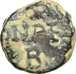 reverse: Ostrogothic Italy, Baduila (541-552).. AE Nummus, Ticinum mint, 541-552