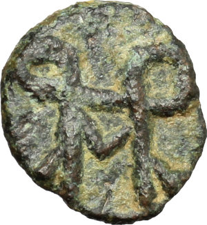 reverse: Visigoths(?). AE Nummus, Spain, 6th century