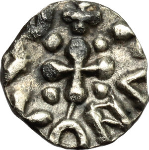 reverse: AR Sceat, Anglo-Saxon, Frisia, Domburg mint, c. 700-715