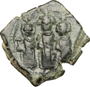 obverse: Heraclius (610-641).. AE Follis, Constantinople mint, 625-626