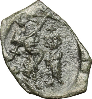 obverse: Constantine IV (668-685) (?). AE Follis, Sicily, Syracuse