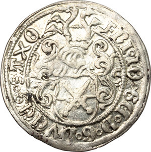 obverse: German States. Saxony.  Friedrich III, Johann and Georg (1507-1525).. AR Zinsgroschen, Annaberg mint, 1507-1525