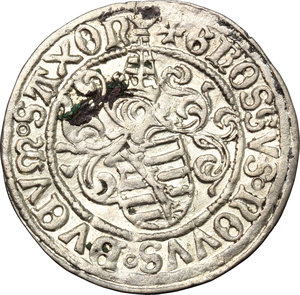 reverse: German States. Saxony.  Friedrich III, Johann and Georg (1507-1525).. AR Zinsgroschen, Annaberg mint, 1507-1525