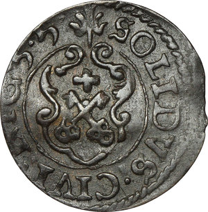 reverse: Livonia.  Carl Gustav of Sweden (1654-1660).. Schilling, Riga mint, 1655