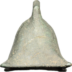 obverse: Bronze tintinnabulum.  Roman period, 1st-3rd century AD.  37 x 40 x 29 mm