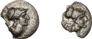 obverse: Central Italy, Alba Fucens. Lot of 2 AR Obol, 280-275 BC