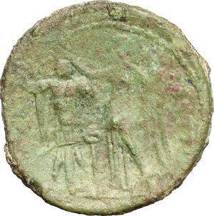 reverse: Bruttium, Brettii. AE double, 214-211 BC