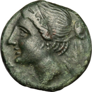 obverse: Bruttium, The Brettii. AE Half, 214-211 BC