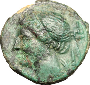 obverse: Bruttium, The Brettii. AE Half, 214-211 BC