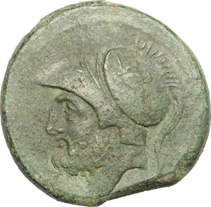 obverse: Bruttium, The Brettii. AE double, 211-208 BC