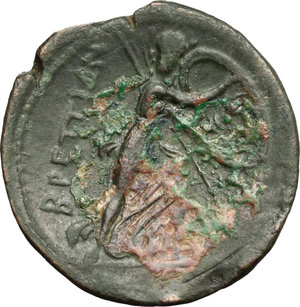 reverse: Bruttium, Brettii. AE double, 211-208 BC