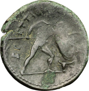 reverse: Bruttium, The Brettii. AE Unit (Drachm), c. 211-208 BC. Fourth coinage