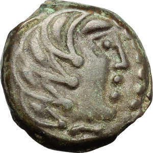 obverse: Gaul, Senones.  Ullucci. AE, 100-50 BC