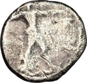 obverse: Bruttium, Kaulonia. AR 1/6 Stater, 475-425 BC