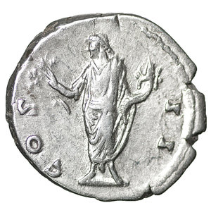 reverse: Marcus Aurelius caesar, 139-161 AD. Denarius 145-147. AR 19 mm - 3,28 g. O:\ AVRELIVS CAE – SAR AVG PII F Bare head r. R:\ COS – II Honos standing l., holding branch and cornucopiae. C 105. BMC A. Pius 594. RIC A. Pius 429a. XF+