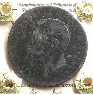 obverse: Vittorio Emanuele II. 10 Centesimi 1867 T. MB. Periziato