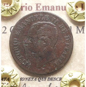 obverse: Vittorio Emanuele II. 2 Centesimi 1861 M. BB. Periziato