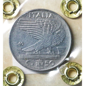 reverse: Vittorio Emanuele III. 50 Cent. 1940 SPL