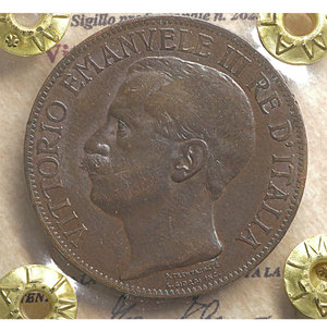 obverse: Vittorio Emanuele III. 10 Centesimi. 1911. BB+. Periziata