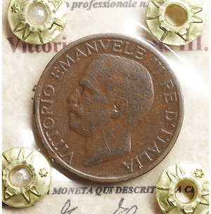 obverse: Vittorio Emanuele III. 5 Centesimi 1921. BB\SPL. Periziata