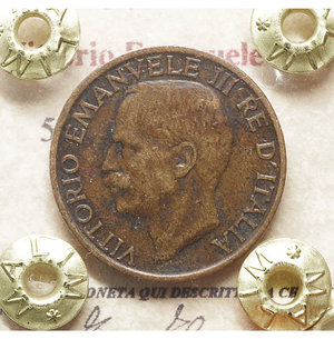 obverse: Vittorio Emanuele III. 5 Centesimi 1922. BB\SPL. Periziata