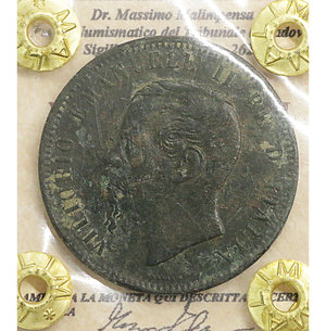 obverse: Vittorio Emanuele II. 10 Centesimi 1867 T. BB. Periziato