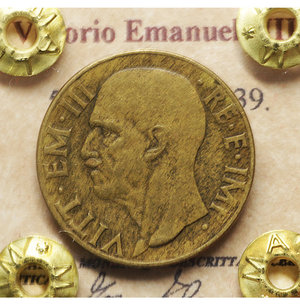 obverse: Vittorio Emanuele III. 5 Centesimi 1939. BB\SPL. Periziata