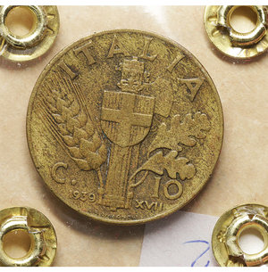 reverse: Vittorio Emanuele III. 5 Centesimi 1939. BB\SPL. Periziata