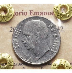 obverse: Vittorio Emanuele III. 20 Centesimi 1942. SPL . Periziata